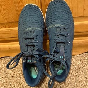 Teal Under Armour shoe